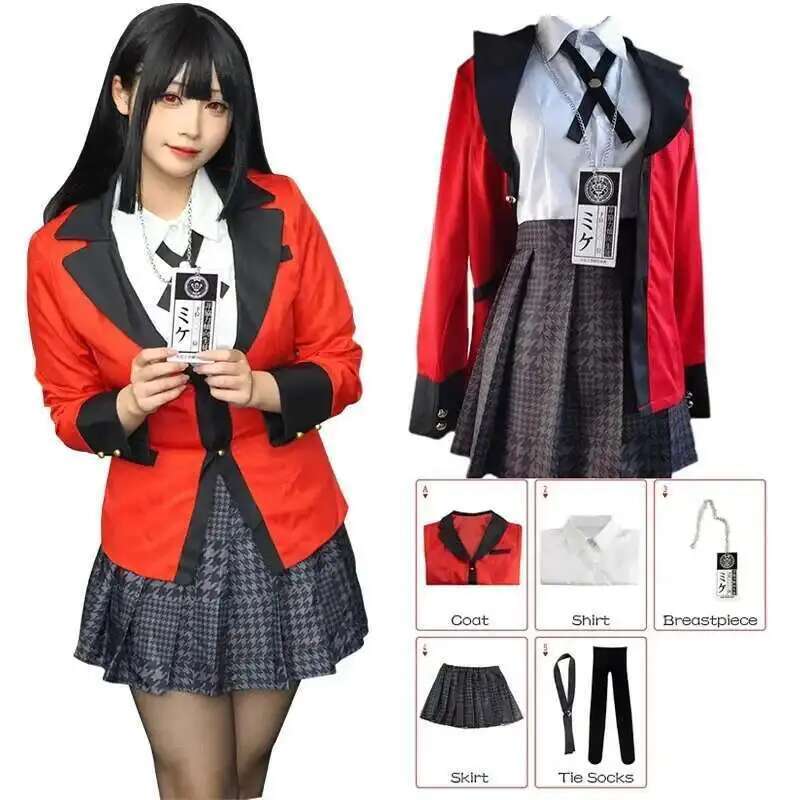 Anime Cosplay Outfit Girl - Anime Kakegurui Jabami Yumeko Cosplay Kostuum