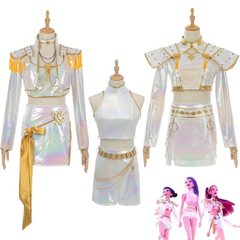 Anime Cosplay Outfit Girl - Cosplay Kostuum PU Leer Wit Zingen