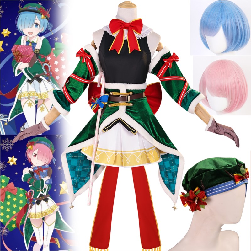 Anime Cosplay Rem - Anime Zero Rem Ram Kerst Jurk