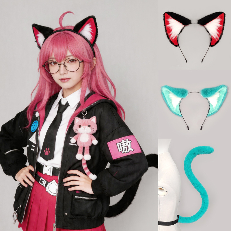 Cosplay Anime Expo - Handgemaakte Nanaly Mint Cat Ears hoofdband