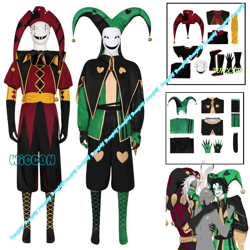 Cosplay Anime Expo - Freak Circus Pierrot Clown Cosplay Kostuum