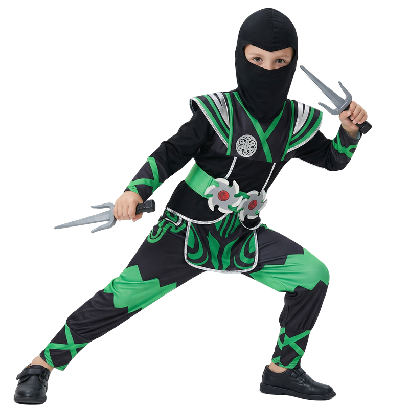 Groen Ninja-kostuum voor kinde - Anime Cosplay Boy recensie en prijs